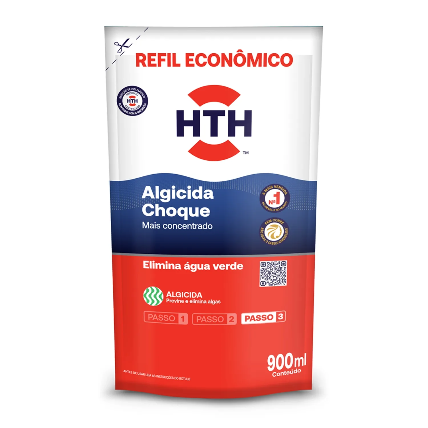 Refil Algicida de Choque Solução Água Verde HTH